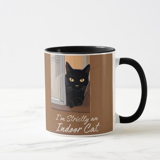 Mug Chat noir à la fenêtre (Droite)