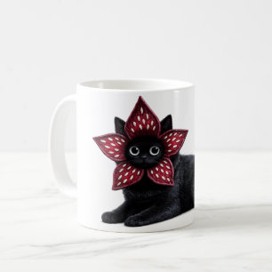 Mug Chat noir de monstre inconnu Art félin de fantas