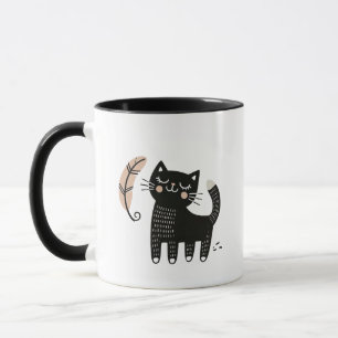 Mug Chat noir de Whimsical à regarder une mouche en pl