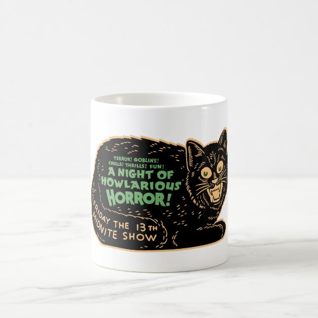 Mug Chat noir d'Halloween Vintage (Centre)