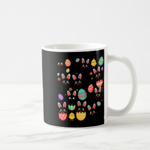 Mug Chat noir drôle avec des œufs de lapin Joyeuse jou