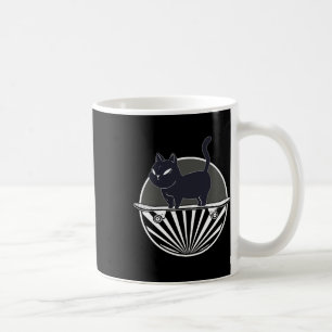 Mug Chat Noir Drôle Sur Planche À Roulettes Rétro Skat