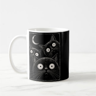 Mug Chat noir effrayant lune gothique mignon Halloween
