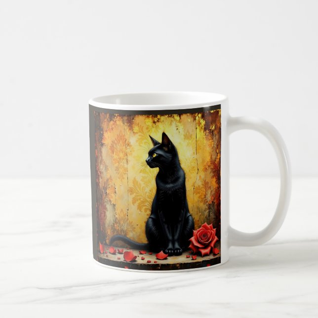 Mug Chat noir élégant (Droite)