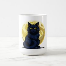 Chat noir en colère