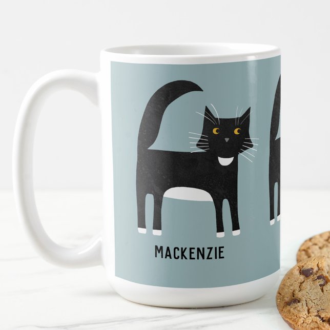 Mug Chat noir et blanc Personnalisé (Créateur téléchargé)