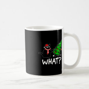 Mug Chat Noir Fun Et Marrant Poussant L'Arbre De Noël