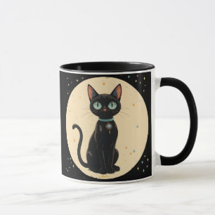 Mug Chat noir futuriste atomique Lune
