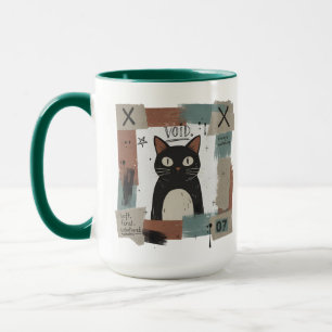 Mug Chat noir gothique d'art Soft Feral Unbothered