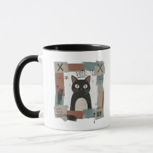 Mug Chat noir gothique d'art Soft Feral Unbothered