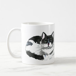Mug Chat noir Joli chaton chaton animal aquarelle Bell