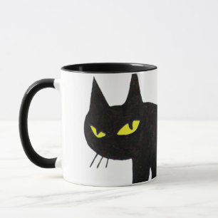 Mug CHAT NOIR NINJA blanc
