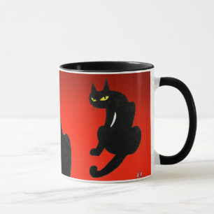 Mug CHAT NOIR NINJA Rouge