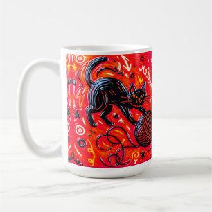 Mug Chat noir orange