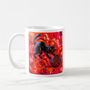 Mug Chat noir rouge