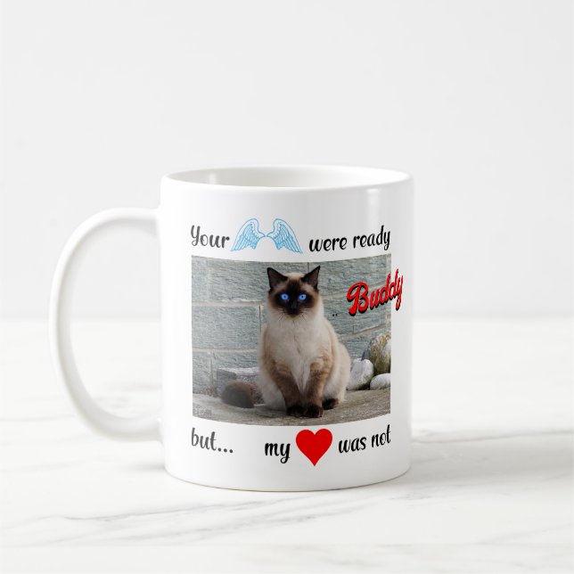 Mug Chat ou chien commémoratif personnalisé (Gauche)