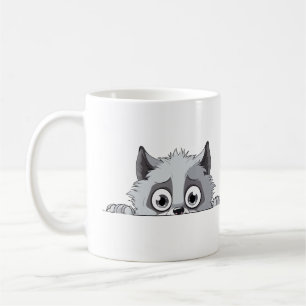 Mug Chat Peeking mignonne adorable animal amusant cari