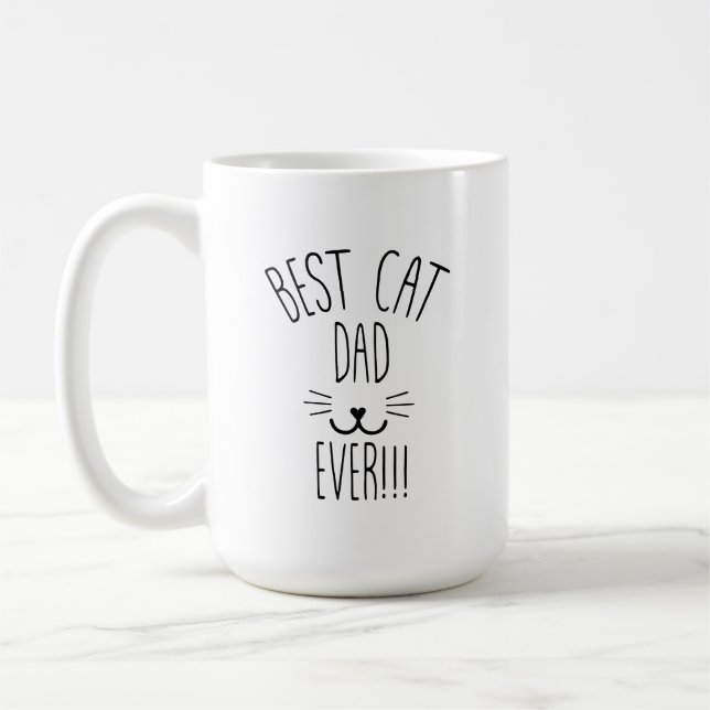 Mug Chat Personnalisé Papa Mug, Cadeau Amoureux des ch (Gauche)