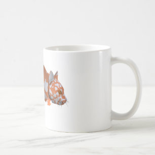 Mug Chat-Poisson Tacheté Orange-Blanc