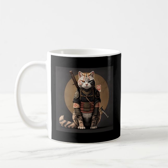 Mug Chat samouraï japonais (Gauche)