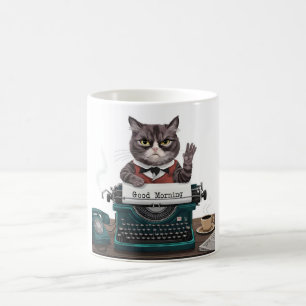 Mug chat sarcastique - bonjour