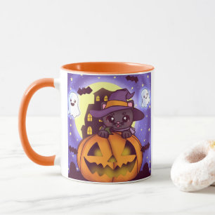 Mug Chat-sorcier d'Halloween