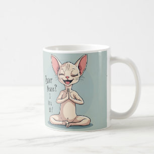 Mug Chat Sphynx drôle Art de la paix intérieure