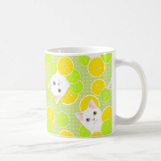 Mug Chat succulent de Kitty de limonade ensoleillé, (Droite)