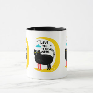 Mug Chat sur la lune