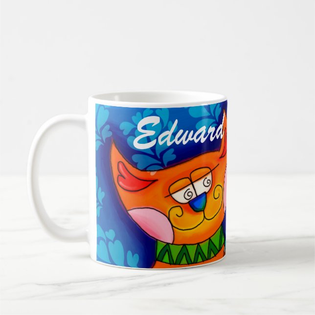 Mug Chat Tabby Orange Souriant (Gauche)