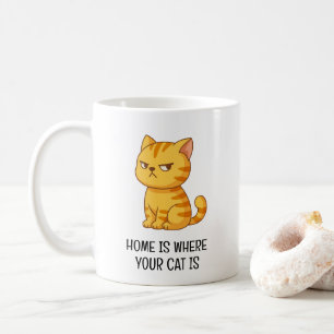 Mug Chat tigré orange grincheux