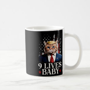 Mug Chat Trump 9 Vies par Trump 2024 Gagne Victoire Va