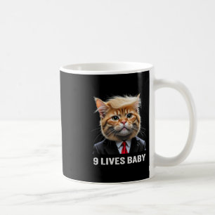Mug Chat Trump 9 Vies par Trump 2024 Gagne Victoire Va