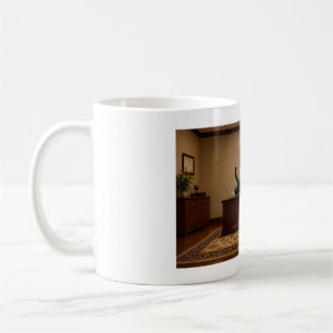 Mug Chat Tuxedo Drôle Renversant un Vase Chaos