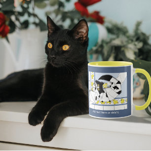 Mug Chat Tuxedo Joueur Papier Toilette Chaos Bleu Jaun