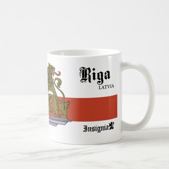 Mug Château avec la porte de lions de Riga Lettonie (Droite)