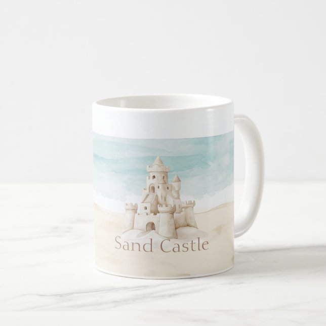Mug Château de Sable de Plage (Devant droit)