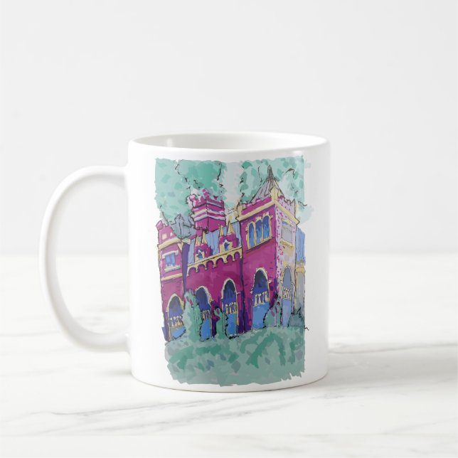 Mug Château violet coloré à Budapest (Gauche)