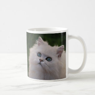 Mug Chaton blanc mignon curieux