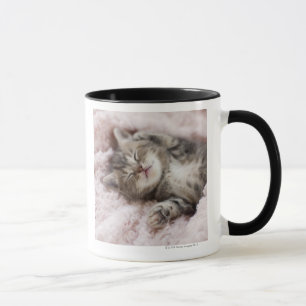 Mug Chaton dormant sur la serviette