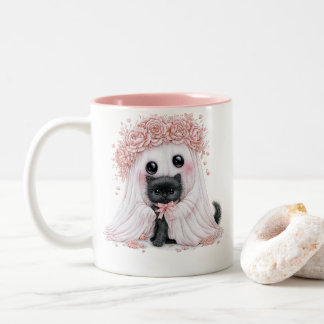 Mug Chaton Fantôme Mignon - Halloween Parfait