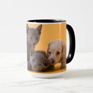Mug Chatons et chiots bleus russes de teckel