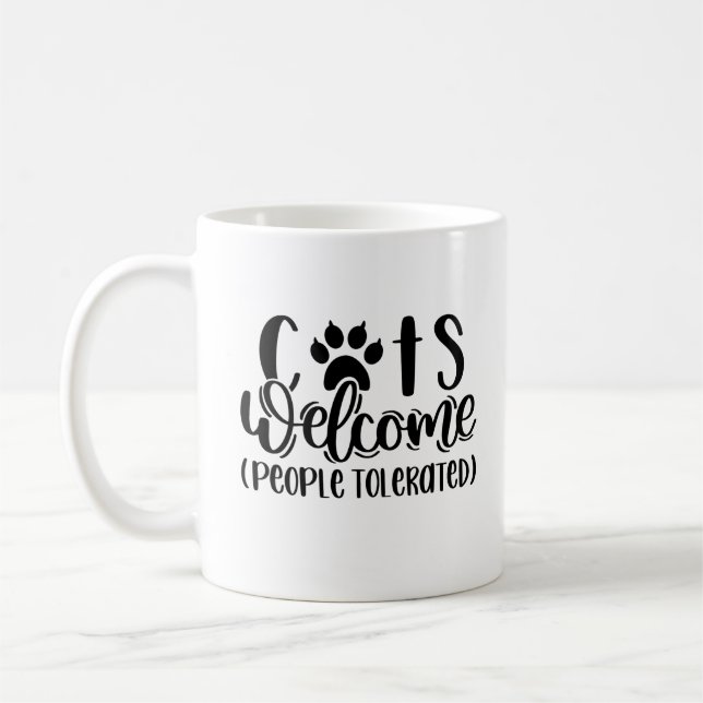Mug Chats Bienvenue Personnes Tolérées Citations De Ch (Gauche)