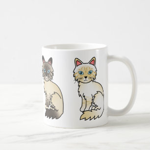 Mug Chats Birman / Ragdoll tabby et crème à tabby scel