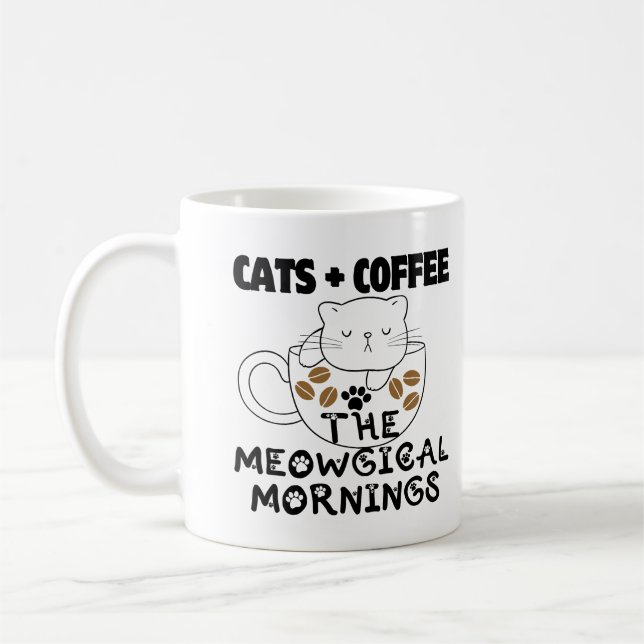 Mug Chats + Café = Matins Meowgical.w (Gauche)