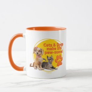 Mug Chats & Chiens Font De La Vie Paw-some !