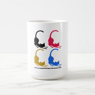 Mug Chats communs 4 logos multicolores