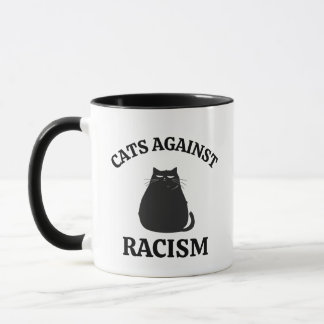 Mug Chats contre le racisme : Humour politique drôle C