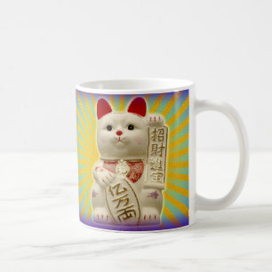 Mug Chats de ondulation japonais de bonne chance de