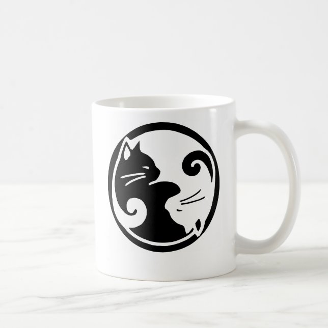 Mug Chats de Yin Yang (Droite)